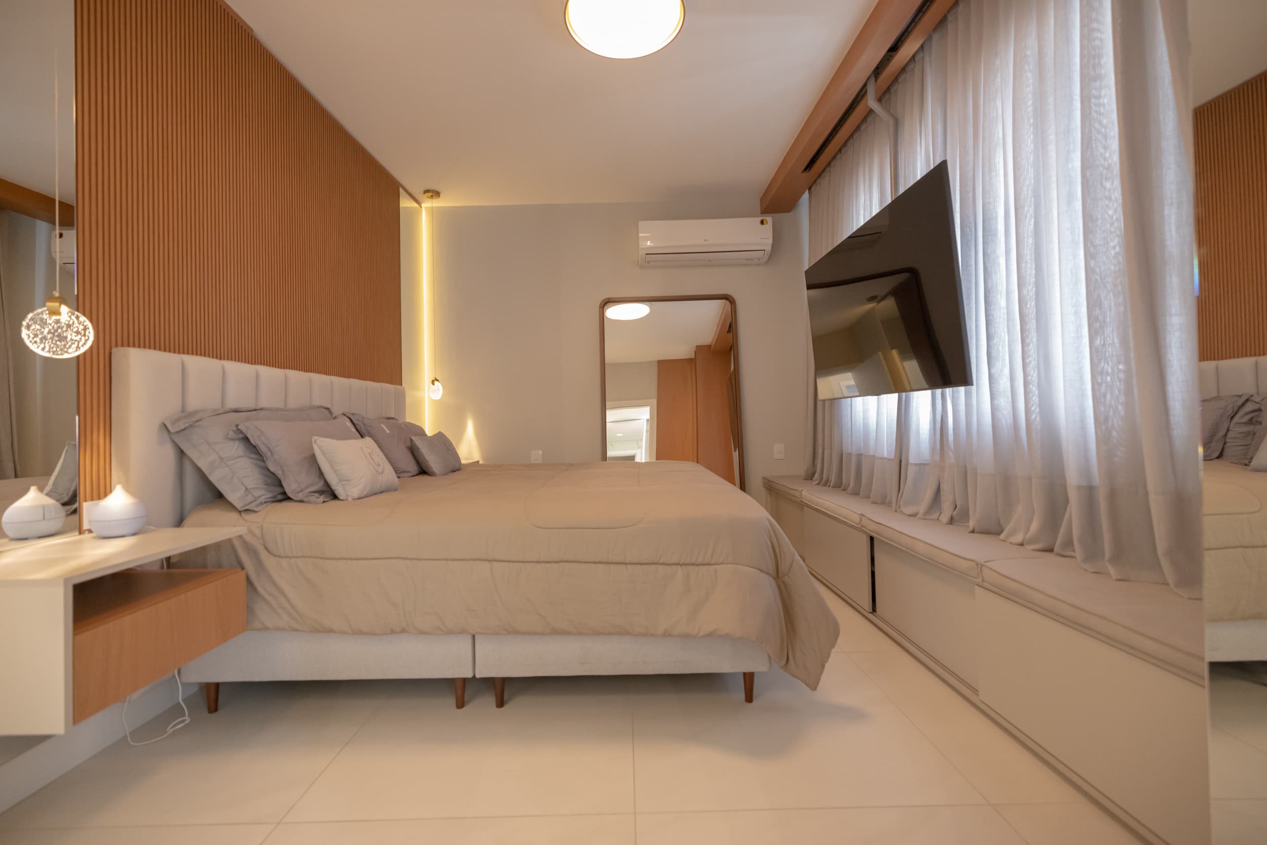 arquiteta camila chalon projeto dormitorio solteiro loft porto alegre SuiteCR - Projeto de arquitetura e design de interiores - Dormitórios - Camila Chalon Arquitetura
