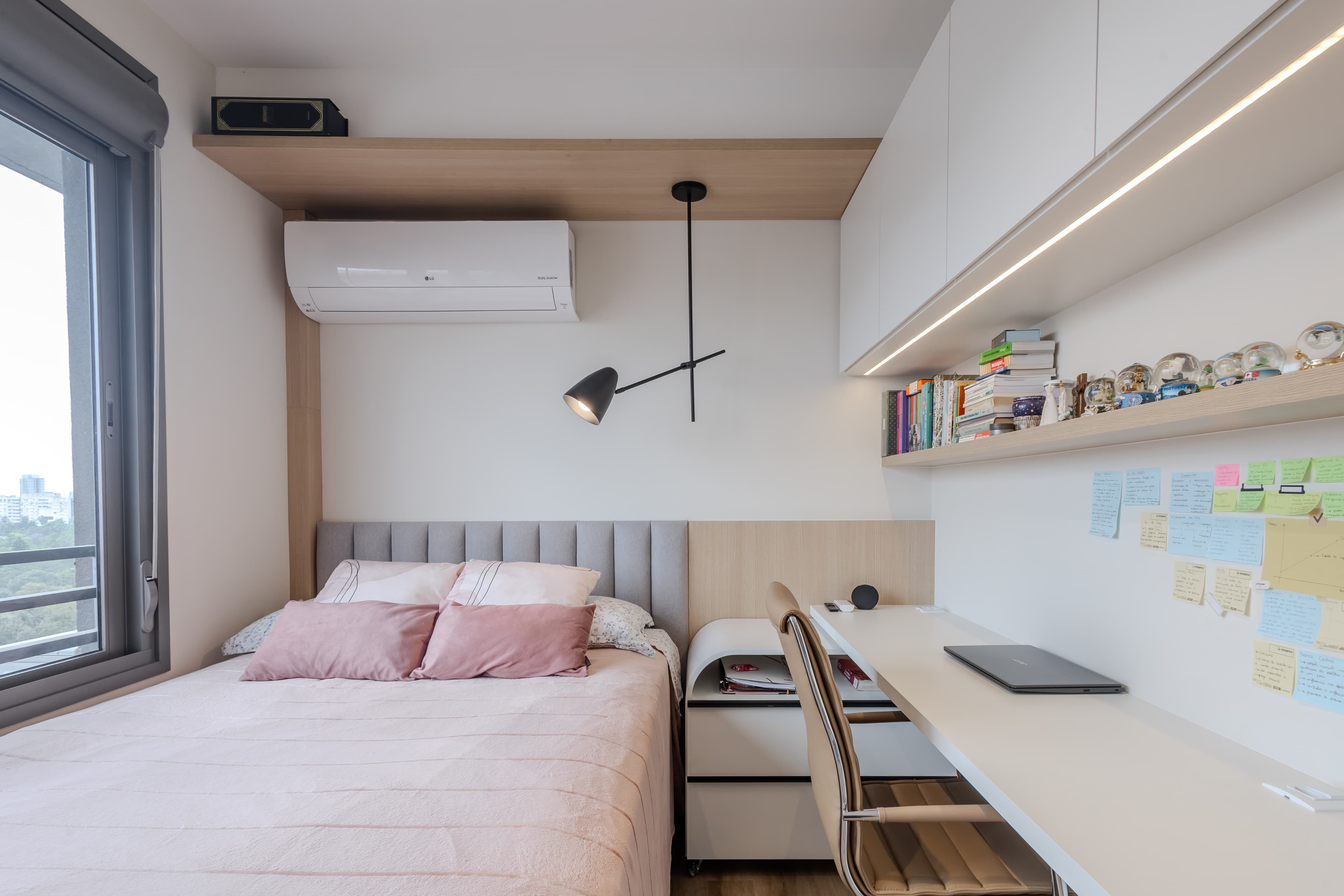 arquiteta camila chalon projeto dormitorio solteiro loft porto alegre - Projeto de arquitetura e design de interiores - Dormitórios - Camila Chalon Arquitetura