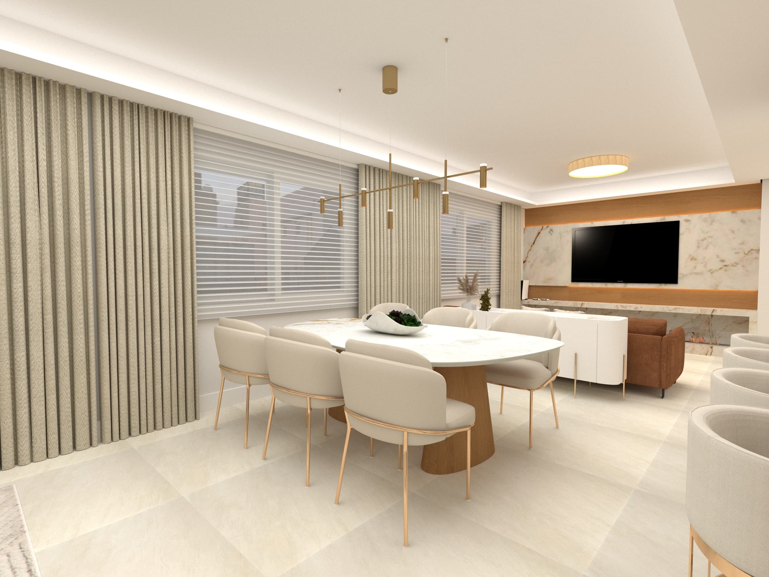 reforma apartamento porto alegre - Projeto de arquitetura e design de interiores - estar - Camila Chalon Arquitetura