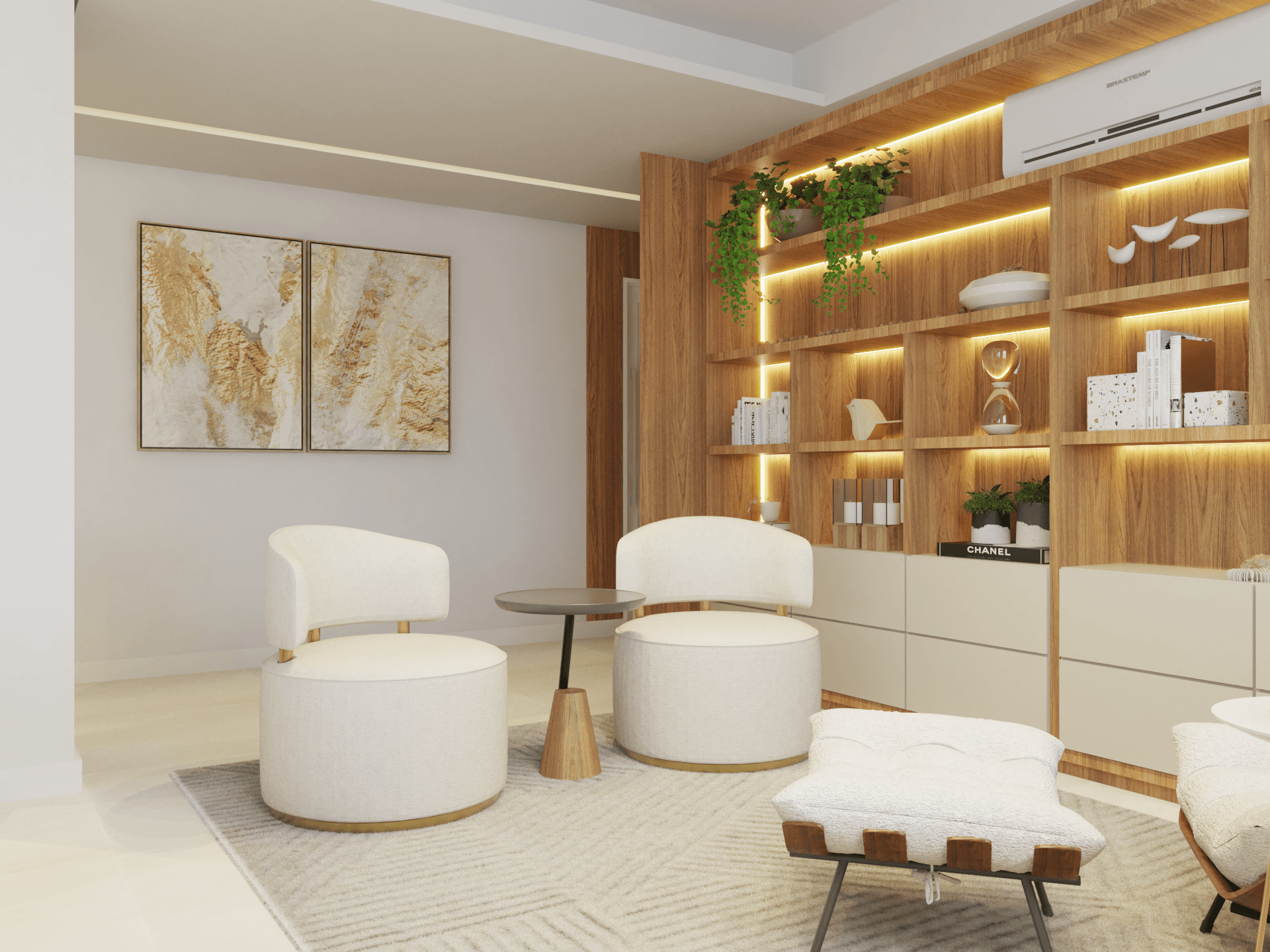 Reforma apartamento influencer - Sala integrada