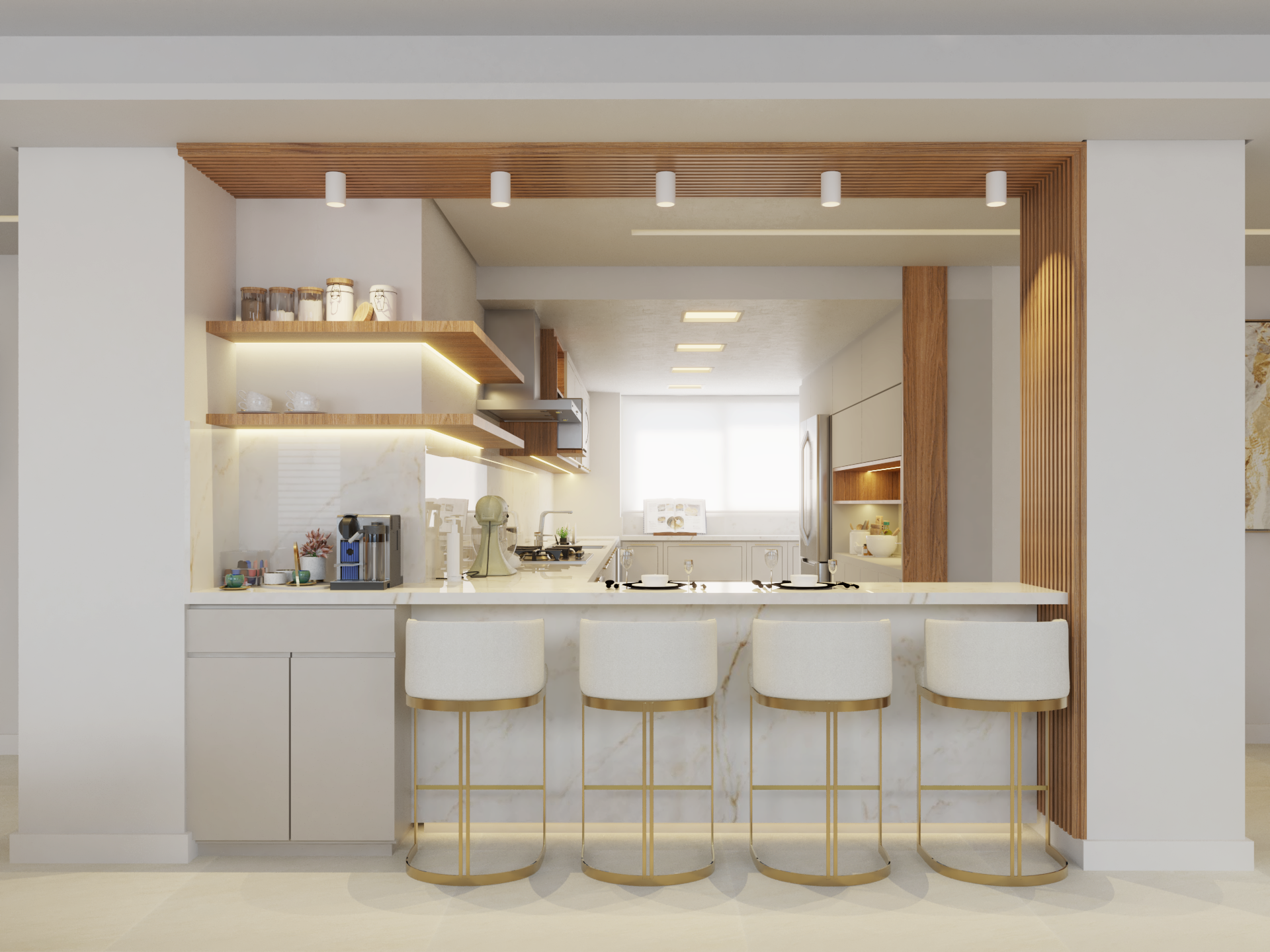 Arquiteta Camila Chalon Projeto e Reforma Cozinha Apartamento | Moinhos de Vento Porto Alegre | RS